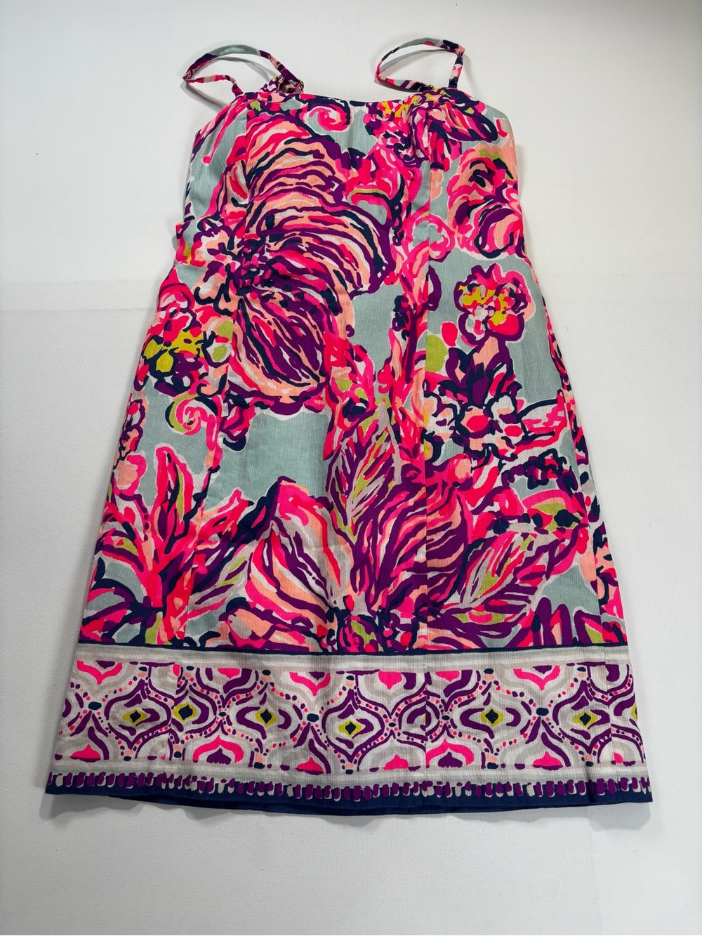 Lilly Pulitzer Pink Floral Spaghetti-Strap Dress Size 00